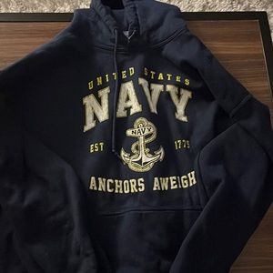 Navy sweatshirt in great condition! reason i’m selling; ex’s sweatshirt